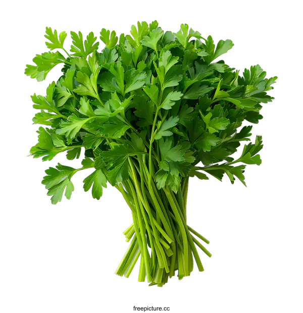 [Transparent Background PNG]A bunch of fresh parsley