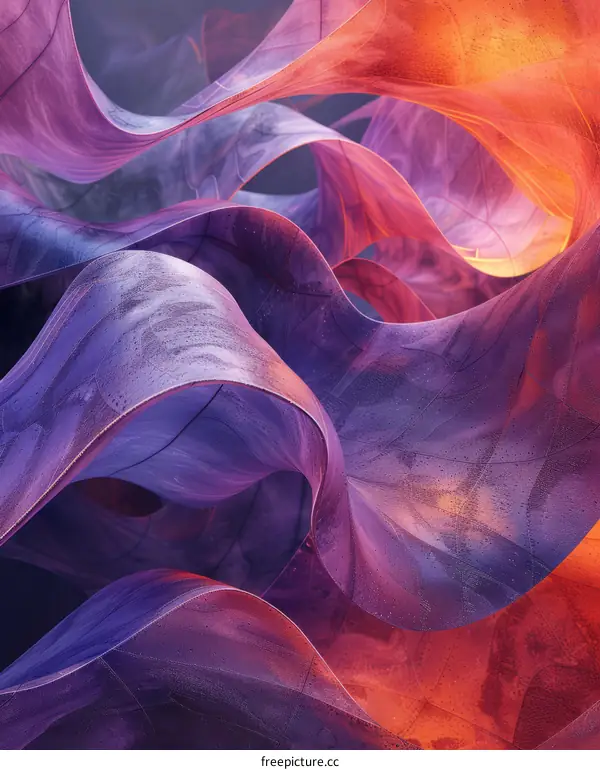 Colorful Abstract 3D Fluid Shape