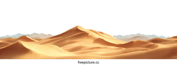 [Transparent Background PNG]Golden Desert Landscape Scenery