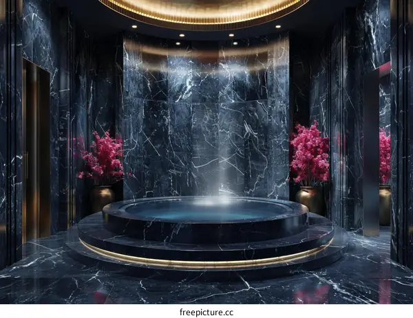 Luxury Modern Marble Hot Tub Interior Design