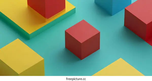 Abstract Minimalist Background with Geometric Shapes and Color Blocks