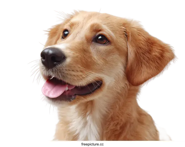 [Transparent Background PNG]Close Up of a Golden Retriever Puppy