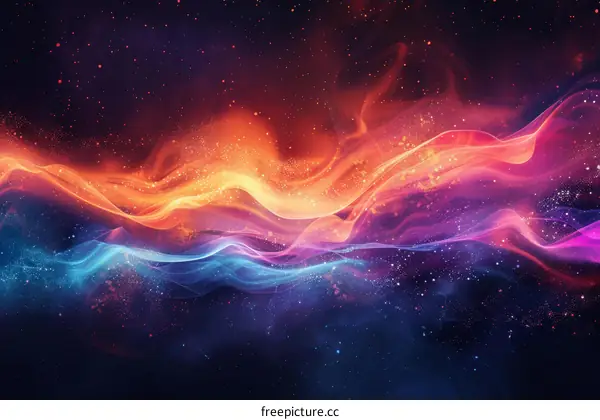 Abstract Colorful Space Nebula Artwork