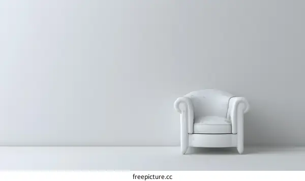 White Armchair in Minimalist Room