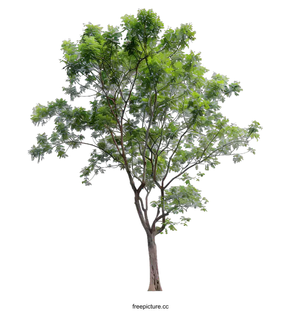 [Transparent Background PNG]Green Tree Isolated on White Background