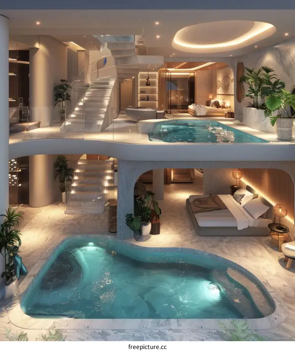 Luxury Penthouse Suite with Indoor Pool