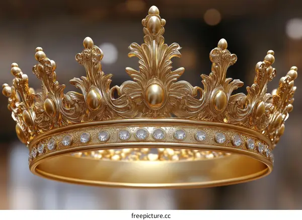 Golden Royal Crown with Exquisite Detail