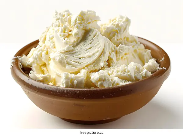 Close-up of a bowl of sour cream