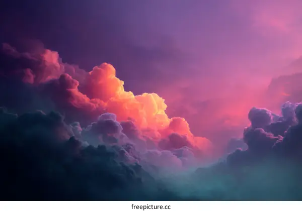 Dramatic Colorful Cloudscape at Sunset