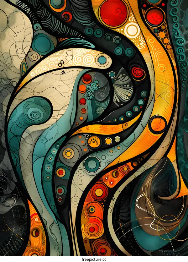 Abstract Swirls and Shapes