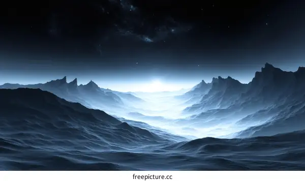 Alien Planet Landscape Illustration