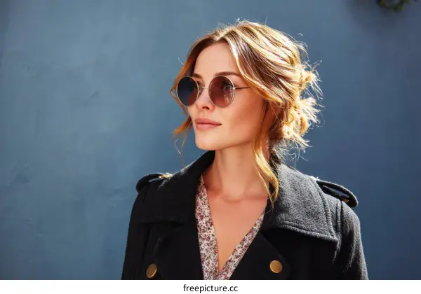 Stylish Woman in a City Setting