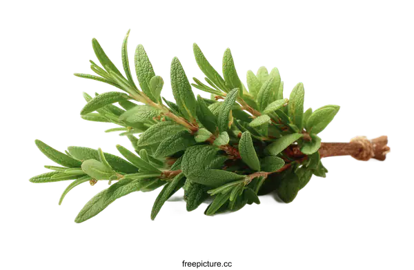 [Transparent Background PNG]Fresh Aromatic Herbs Bouquet Close-up