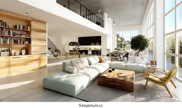 Modern Open-plan Living Area Design