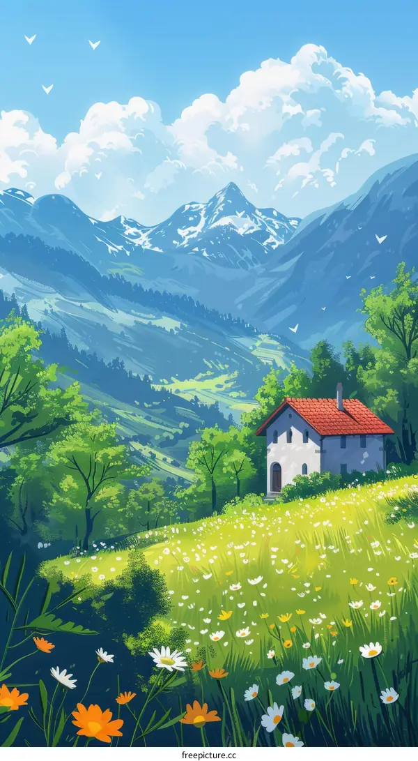 Small house in the mountains