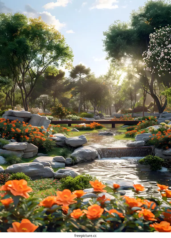 Chinese garden landscape design renderings
