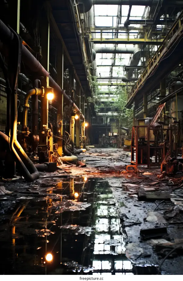 Derelict Industrial Building Ruins