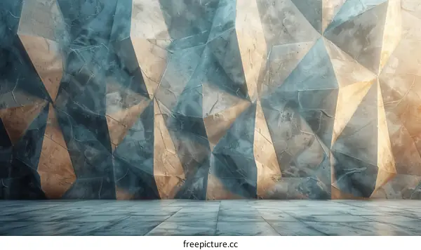 Geometric Abstract Interior Design Illustration