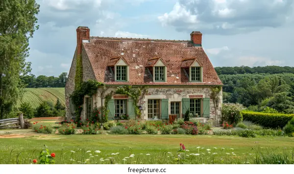 Stone cottage in Normandy, France