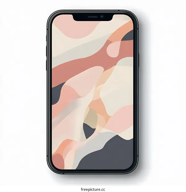 Abstract Phone Wallpaper with Shapes and Colors