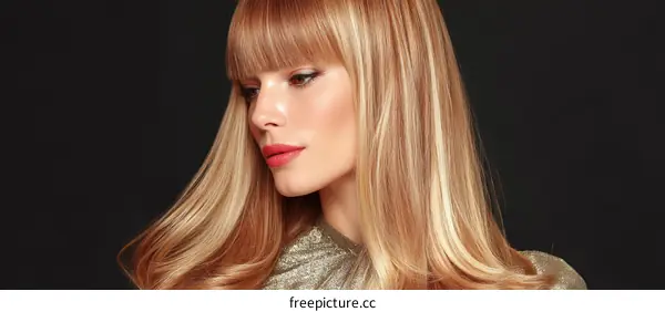 Beautiful Woman with Stylish Blonde Hair