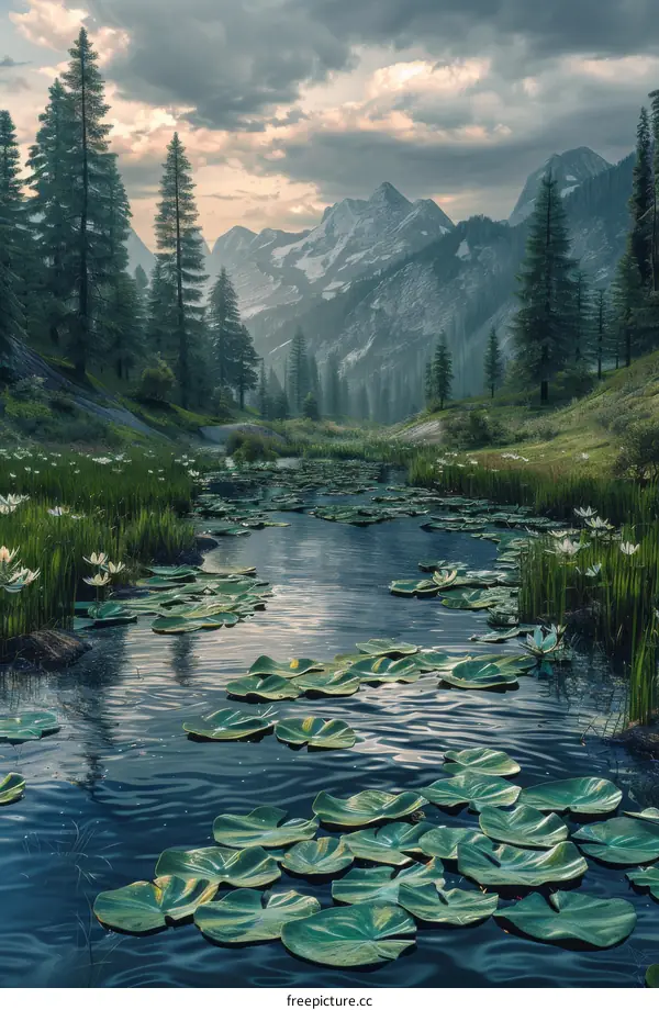 Stunning Mountain Valley with River