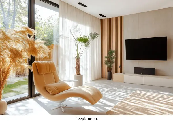 Modern Minimalist Living Room with Stylish Furniture