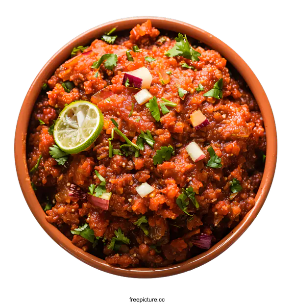 [Transparent Background PNG]Spicy Potato Mash with Lime and Cilantro