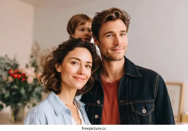 Happy Family Portrait indoor shot