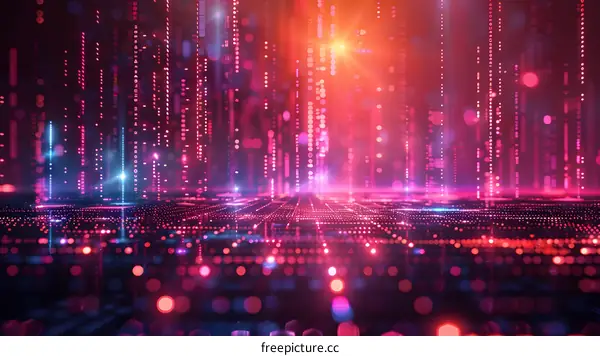 Binary code digital technology background