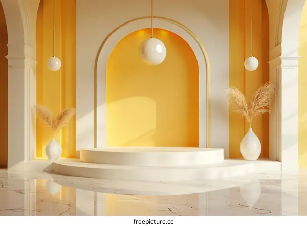 Modern Yellow and White Interior Design