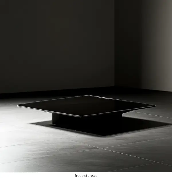 Modern Minimalist Black Coffee Table
