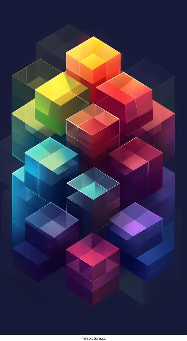 Colorful 3D Cubes
