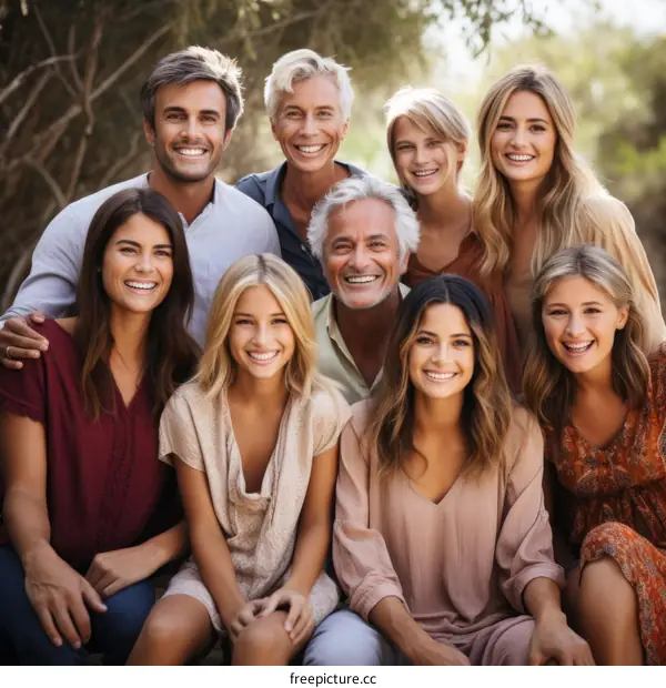 Portrait of a Happy Multigenerational Family