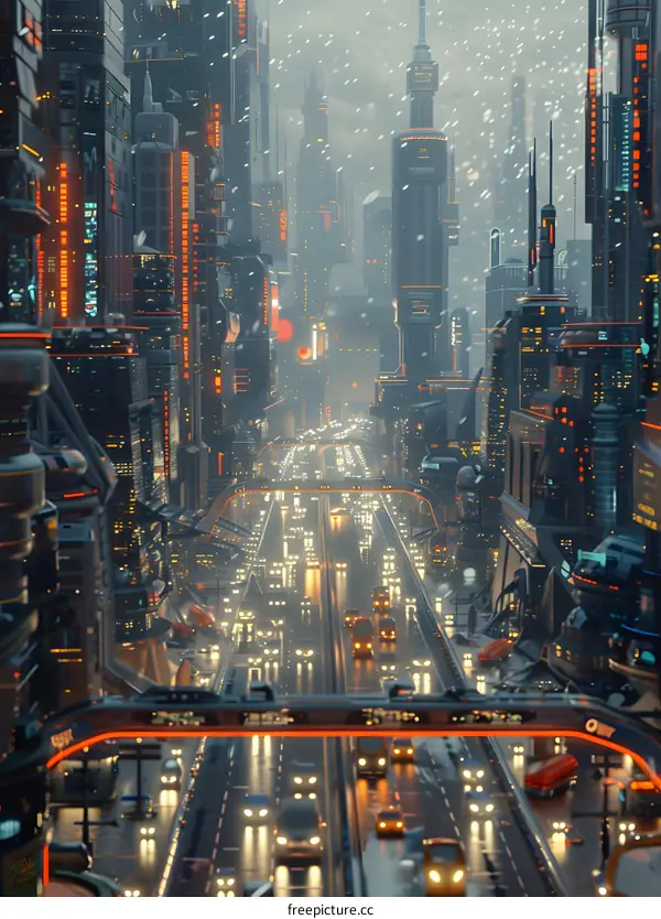 Science fiction city street