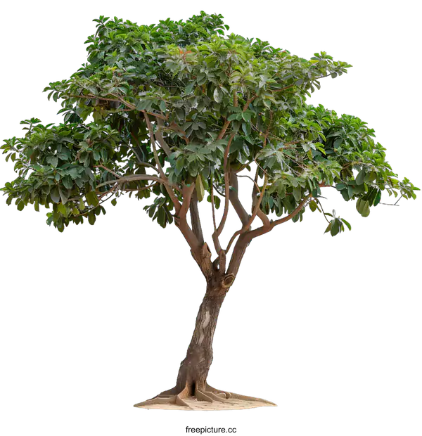 [Transparent Background PNG]Isolated Green Tree with White Background