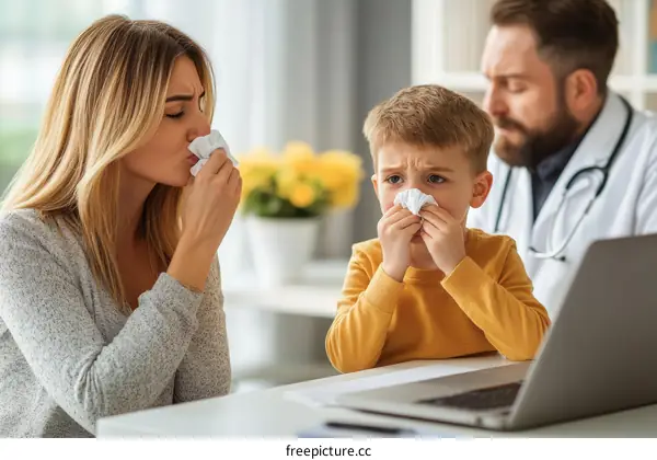 Medical Consultation for Ill Child and Mother