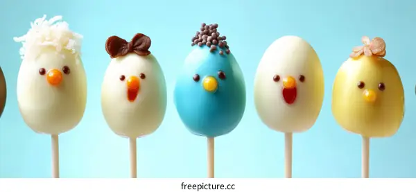 Colorful Easter Egg-Shaped Cake Pops