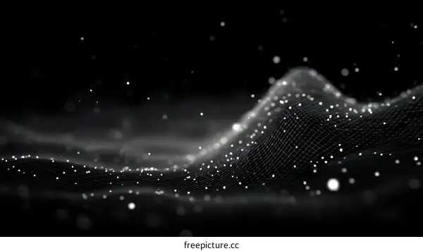 Abstract Digital Wave of Data Points