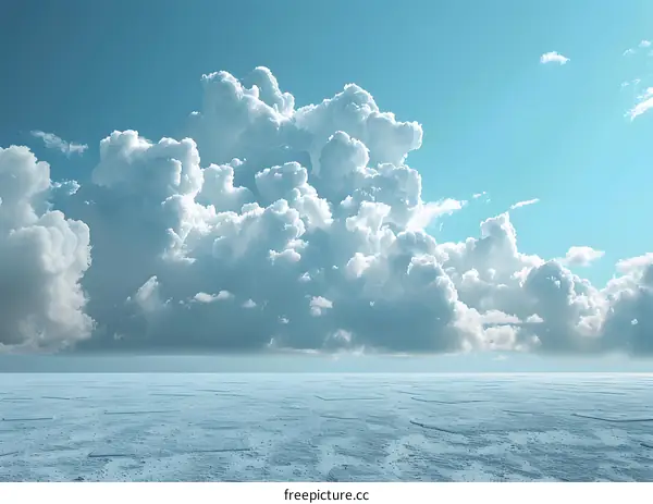 Dramatic clouds rolling over a vast plain