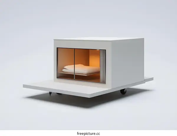 Minimalist Tiny House with Bedroom and Wheels