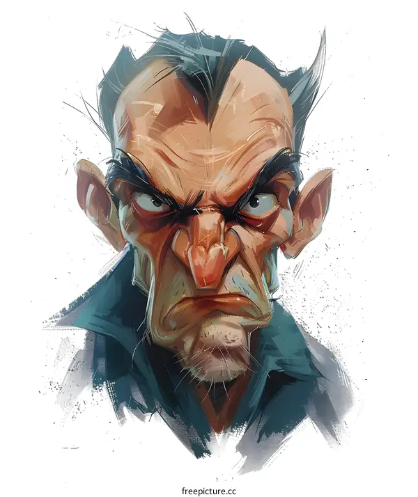 digital painting of a mans face