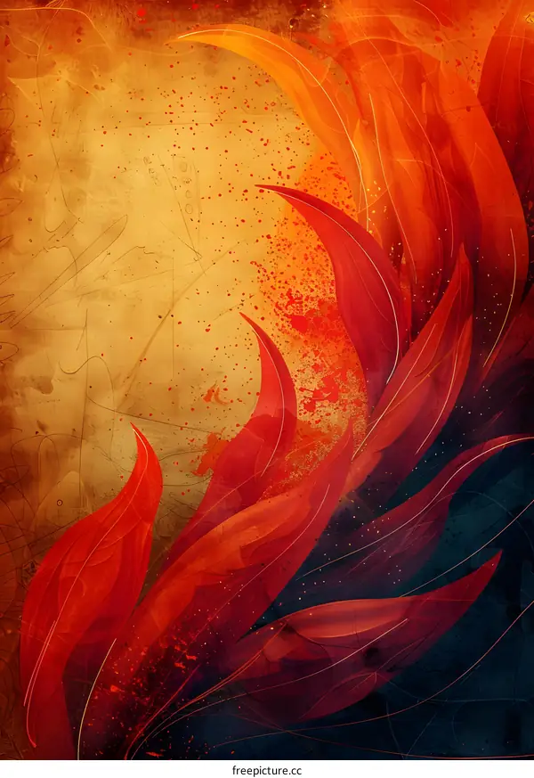 Hand-painted watercolor feather illustration