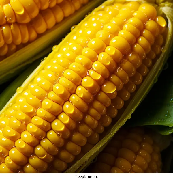 Close-up photo of yellow corn
