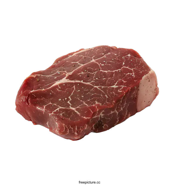[Transparent Background PNG]Raw Beef Steak with Salt and Pepper