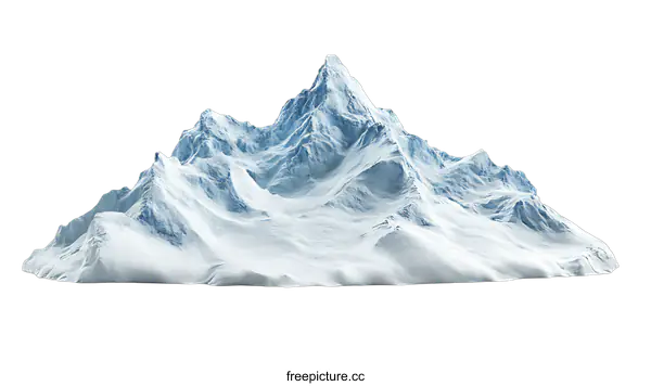 [Transparent Background PNG]Snowy Mountain Range Illustration