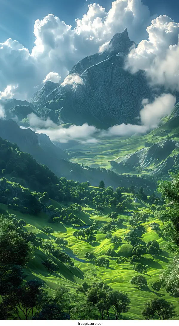 Epic Fantastic Valley in Nature