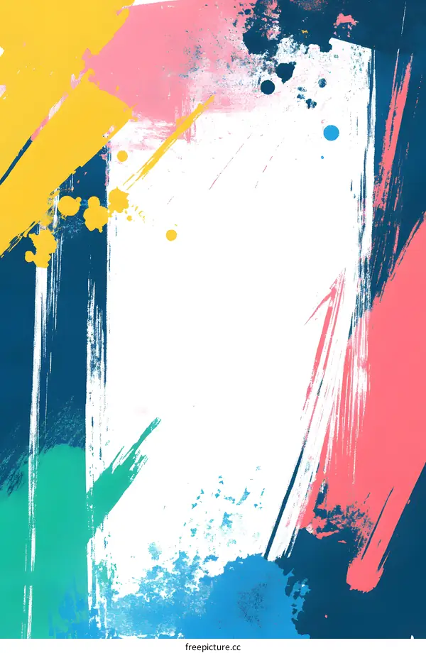 Abstract Colorful Background with Paint Strokes