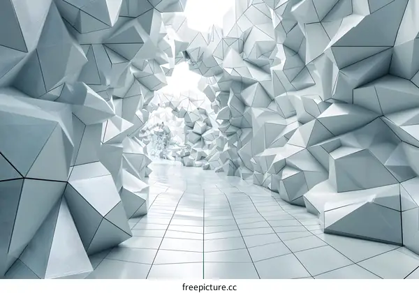 Abstract Crystal Cave Passage