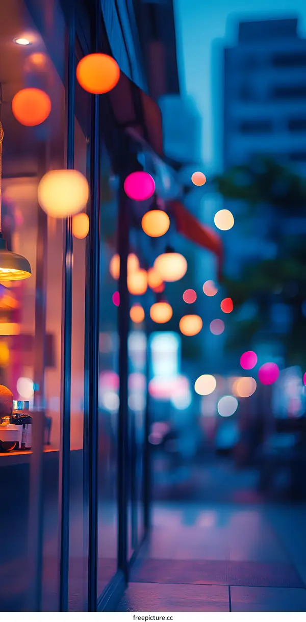 Blurred Lights in the City at Night